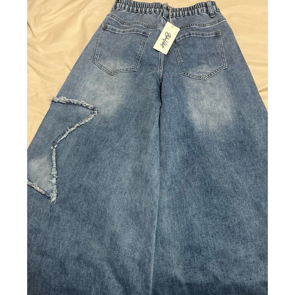 BLUE VELVET Jeans BLUEVELVET brand jeans star jeans wide leg baggie 90s flare - Picture 5 of 5